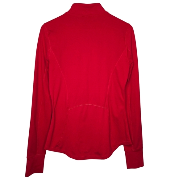 Spyder Women Athleisure Red Freestyle Half Zip Mid Layer Top Thumbholes Medium - Picture 2 of 7